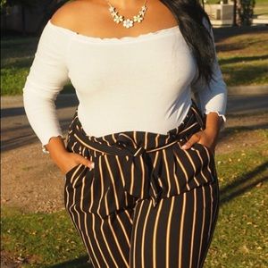 White off the shoulder top